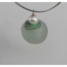 Collier vert et blanc Dina