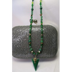 Collier vert Ambre