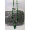 Collier vert malachite Ambre