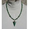 Collier vert malachite Ambre