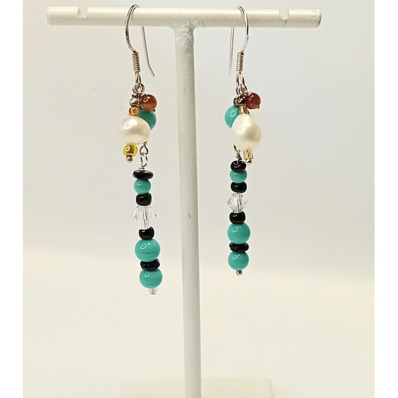 Boucles d'oreilles bleu turquoise Hilda