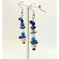 Boucles d'oreilles bleues Gwendoline