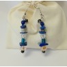 Boucles d'oreilles bleues Gwendoline