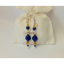 Boucles d'oreilles bleues  Salomé