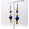 Boucles d'oreilles bleues  Salomé