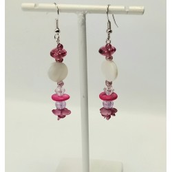 Boucles d'oreilles roses ThaÏs