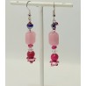 Boucles d'oreilles roses Céleste