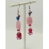 Boucles d'oreilles roses Céleste