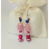 Boucles d'oreilles roses Céleste