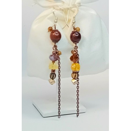 Boucles d'oreilles marron Appolonia