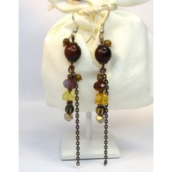 Boucles d'oreilles marron Appolonia