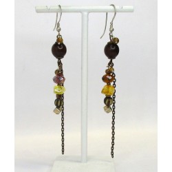 Boucles d'oreilles marron Appolonia