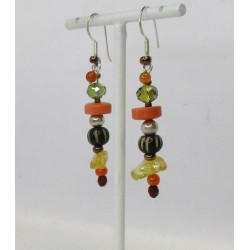 Boucles d'oreilles jaunes et oranges Eugénie