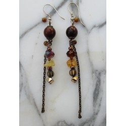 Boucles d'oreilles marron Appolonia