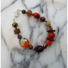 Bracelet rouge et orange Véra