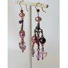 Boucles d'oreilles roses Tiphaine