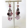 Boucles d'oreilles roses Tiphaine