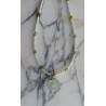 Collier vert et blanc Dina