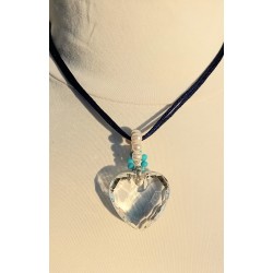 Pendentif-coeur transparent Jennifer