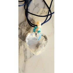 Pendentif-coeur transparent Jennifer