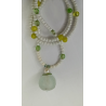 Collier vert et blanc Dina