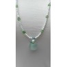 Collier vert et blanc Dina