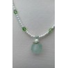 Collier vert et blanc Dina