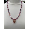 Collier-coeur rose Célestine