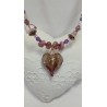 Collier-coeur rose Célestine