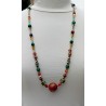 Collier vert et rouge Sally