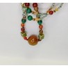 Collier vert et rouge Sally