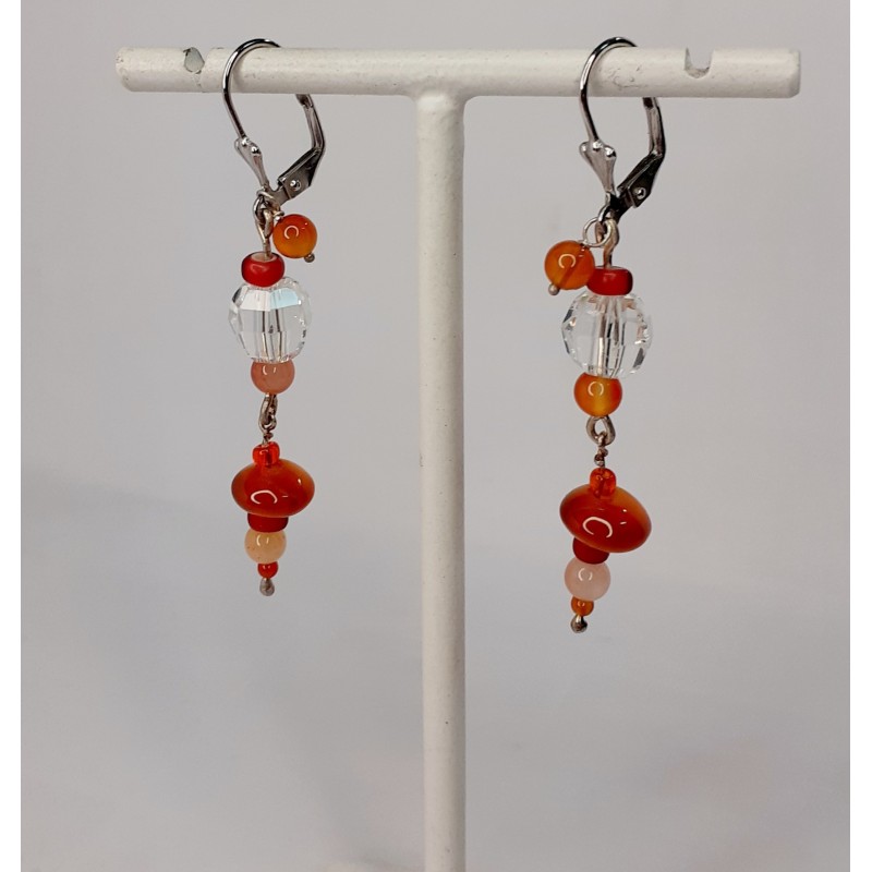 Boucles d'oreilles rouges Vanessa