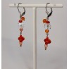 Boucles d'oreilles rouges Vanessa