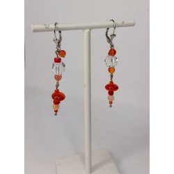 Boucles d'oreilles rouges Vanessa