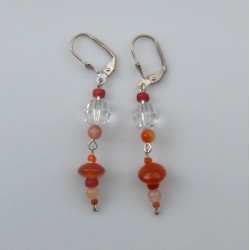 Boucles d'oreilles rouges Vanessa