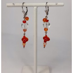 Boucles d'oreilles rouges Vanessa