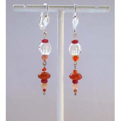 Boucles d'oreilles rouges Vanessa