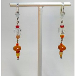 Boucles d'oreilles rouges Vanessa