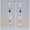 Boucles d'oreilles Olivia noires et blanches