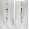 Boucles d'oreilles Olivia noires et blanches