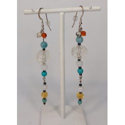 Boucles d'oreilles bleu ciel Adeline