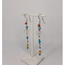 Boucles d'oreilles bleu ciel Adeline