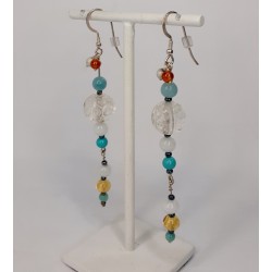 Boucles d'oreilles bleu ciel Adeline