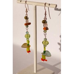 Boucles d'oreilles vertes Malika