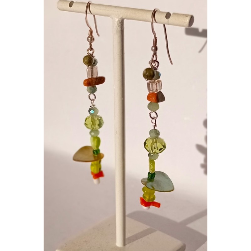 Boucles d'oreilles vertes Malika Boucles d'oreilles vertes Malika