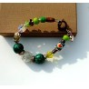 Bracelet Viviane vert et ses perles de bois de palmier