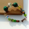 Bracelet Viviane vert et ses perles de bois de palmier