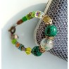 Bracelet Viviane vert et ses perles de bois de palmier