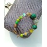 Bracelet Viviane vert et ses perles de bois de palmier