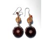 Boucles d'oreilles marron Clélia